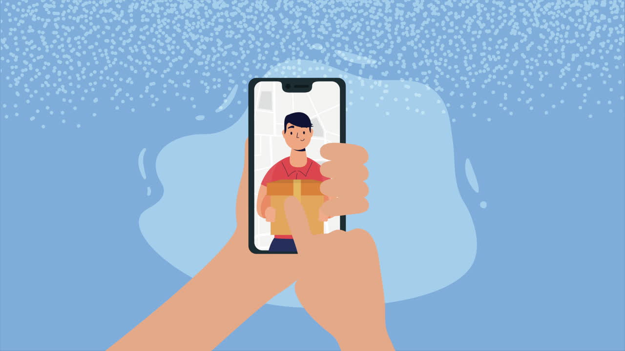 스마트폰에서 배달 확인