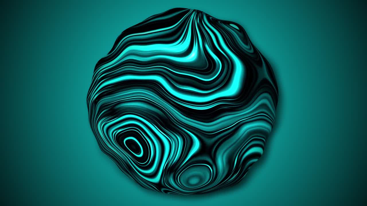 girando una esfera abstracta en un fondo de gradiente. animación de una esfera giratoria.