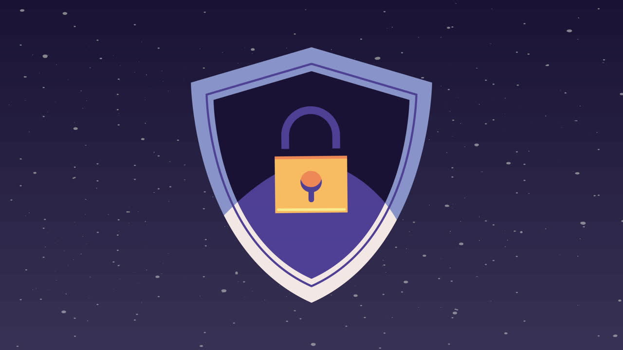 escudo de seguridad con cerradura