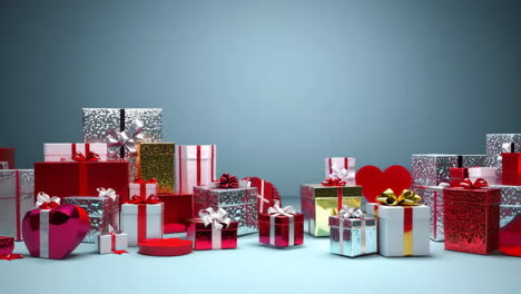 festive gift boxes and presents