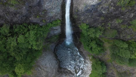 waterfall in gudvangen norway during summer