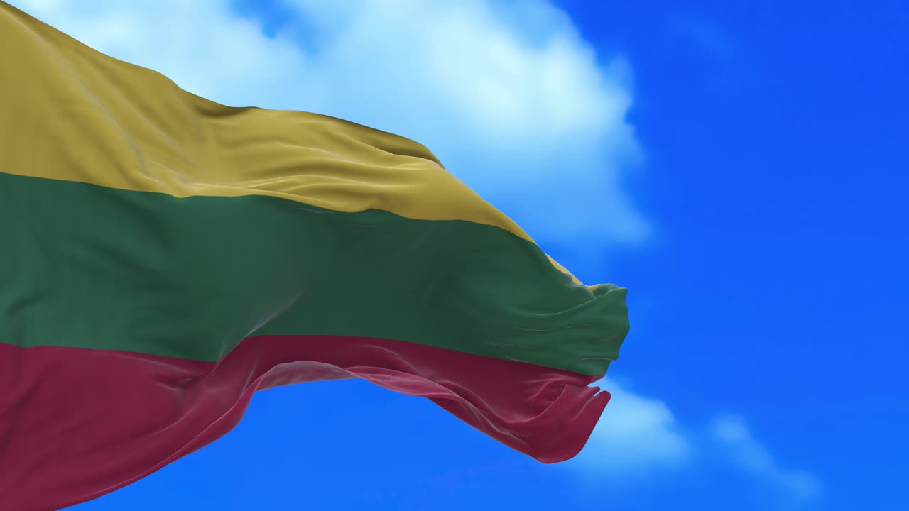 el bucle sin costuras de la bandera de lituania.