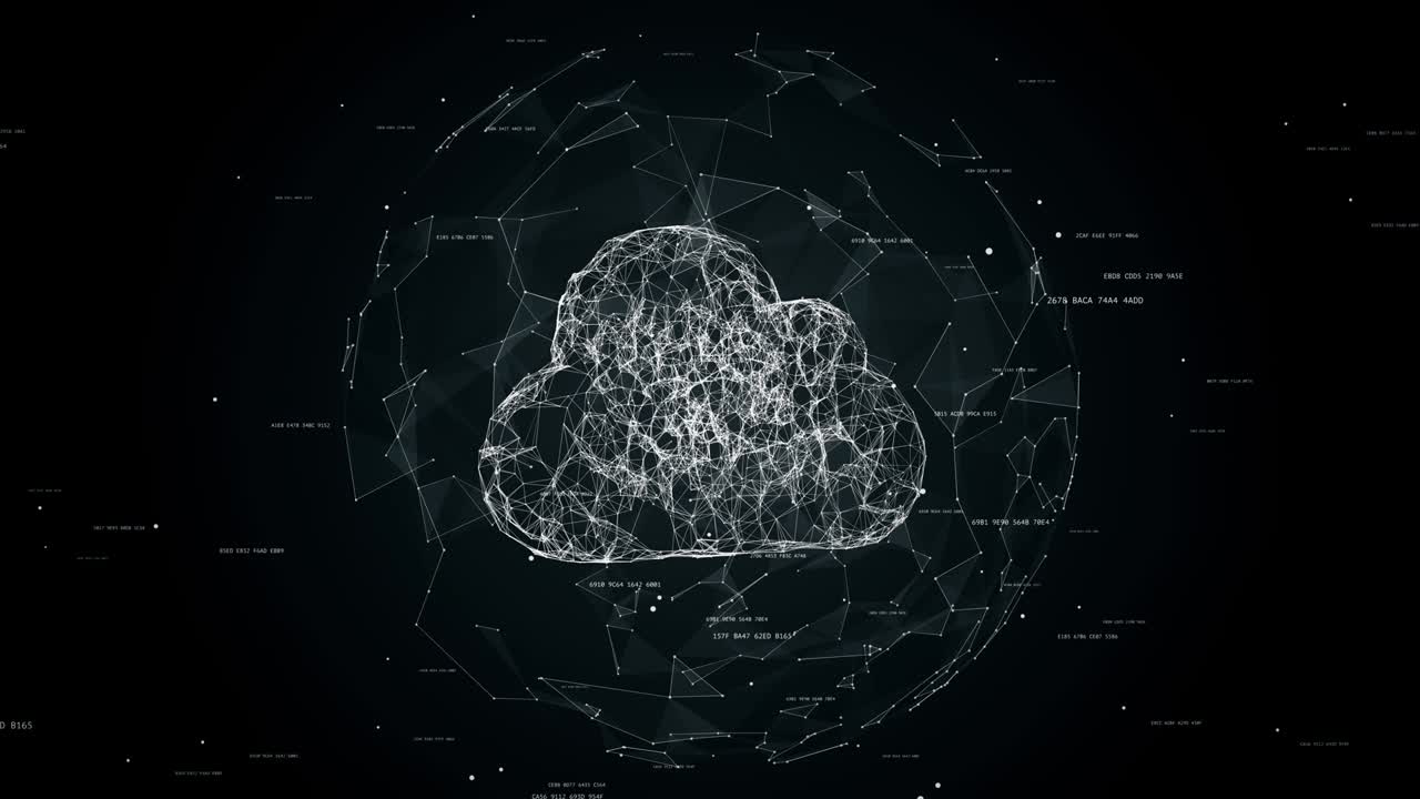 Cloud computing concept animation