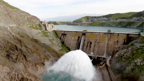 aerial view of hydroelectric power station