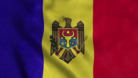 moldova flag waving in the wind. national flag of moldova. sign of moldova seamless loop animation. 4k