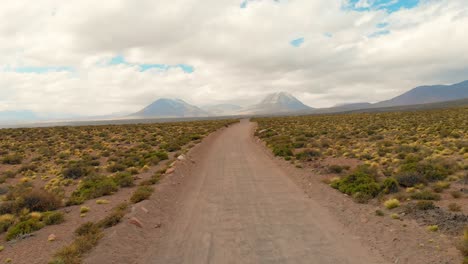 dirt road in the atacama desert, chile, south america