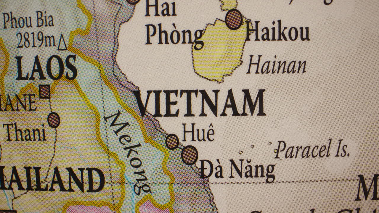 Map of Vietnam and Surrounding Countries