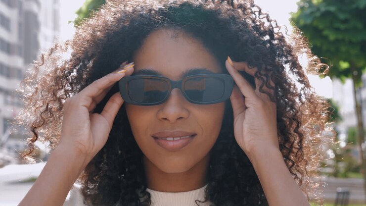 Smiling Woman in Sunglasses