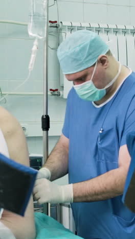 surgeon operating on a patient