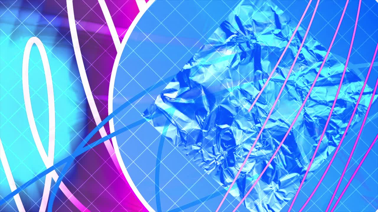 파란색과 색 선을 가진 추상적인 기하학적 배경