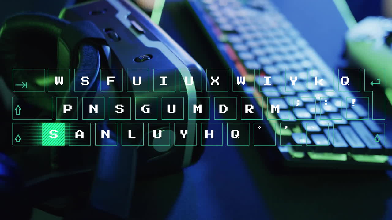 컴퓨터를 통해 디지털 데이터 처리의 애니메이션