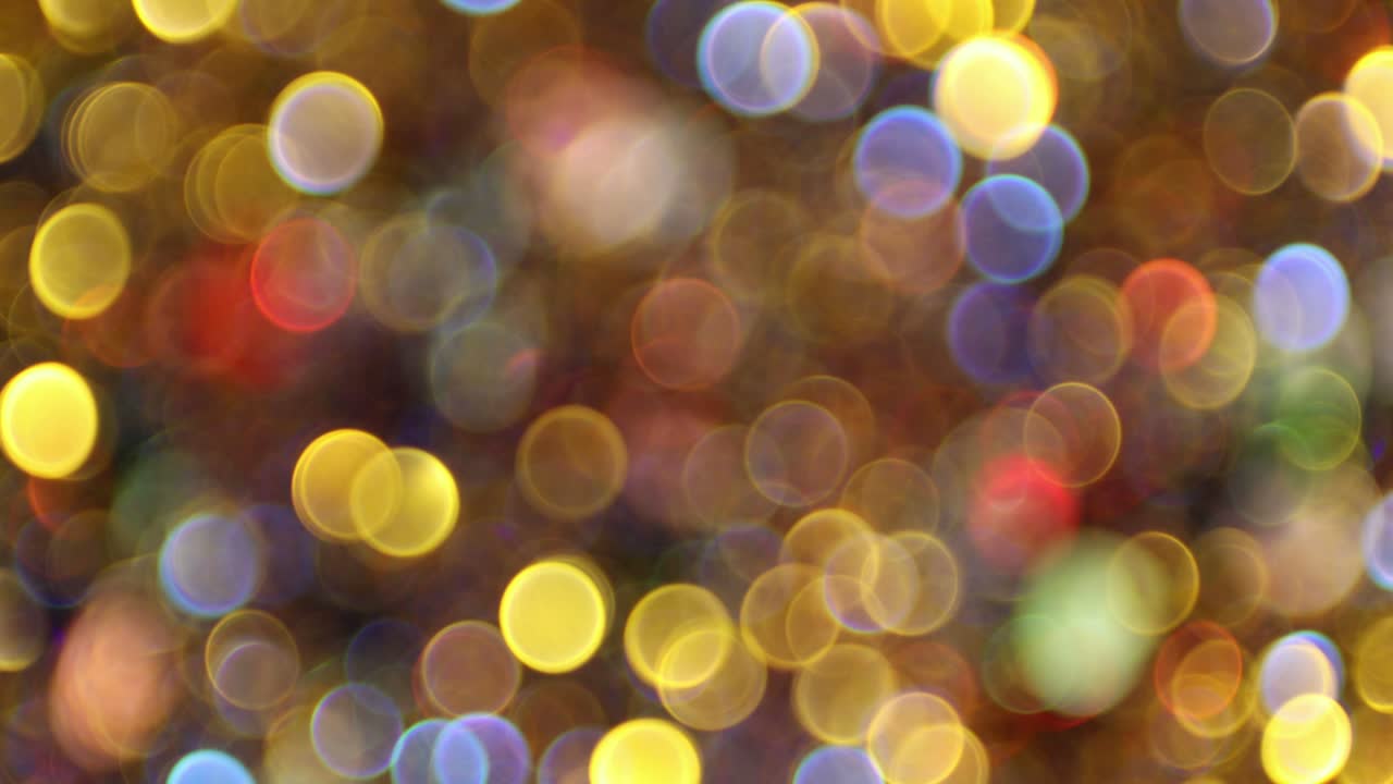 video que muestra un efecto bukeh de múltiples colores y círculos de diferentes tamaños