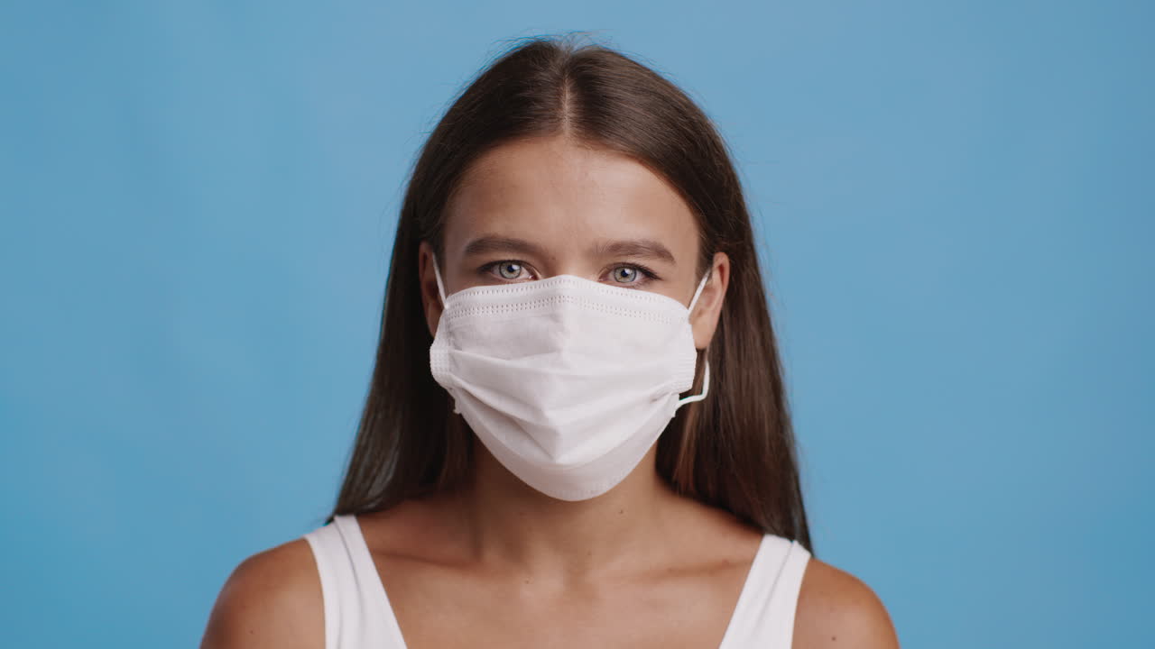 Woman Wearing a Face Mask