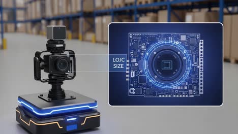 innovative robotic camera system utilizes advanced logic size technology for enhanced performance in warehouse environments