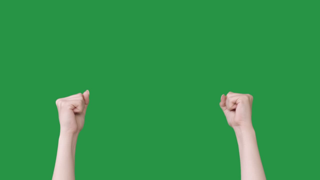 집결된 주먹을 요구하는 항의 손 제스처