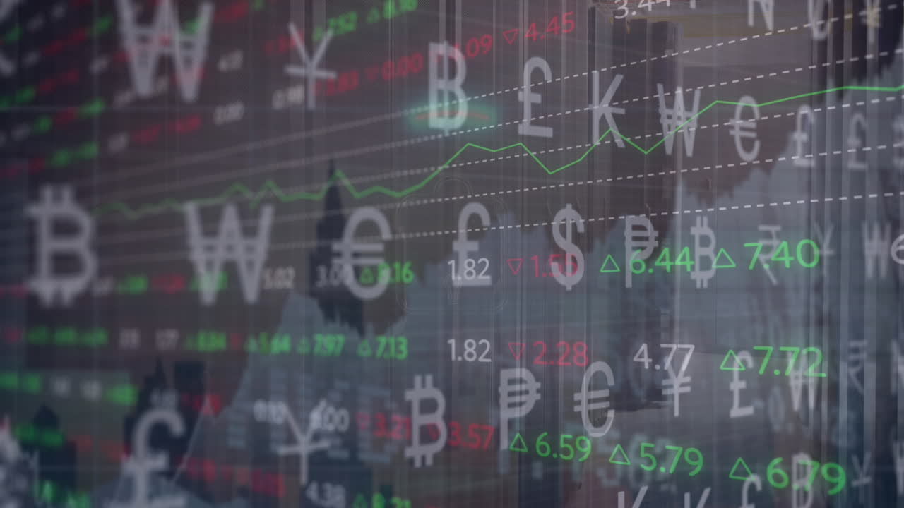 보안 잠금 아이콘, 통화 기호, 증권 시장 데이터 처리