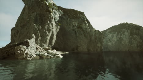 rocky cliffs by the sea