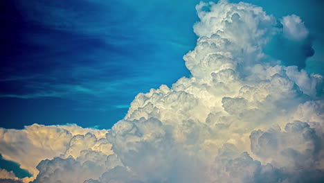 cumulonimbus cloud towering high into the sky in a timelapse motion