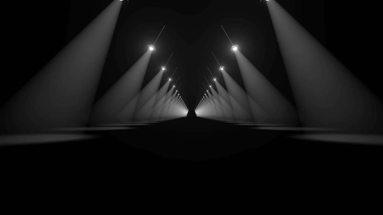 Empty Stage with Spotlight Lighting