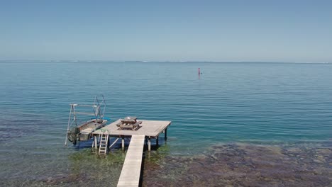 Left-Pan-of-Beautiful-Dock-in-Tropical-Tahiti-with-Coral-Reefs