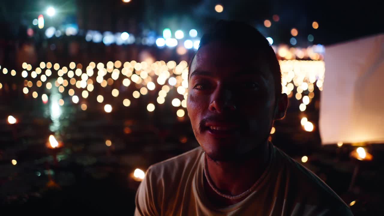 Man at a Night Festival