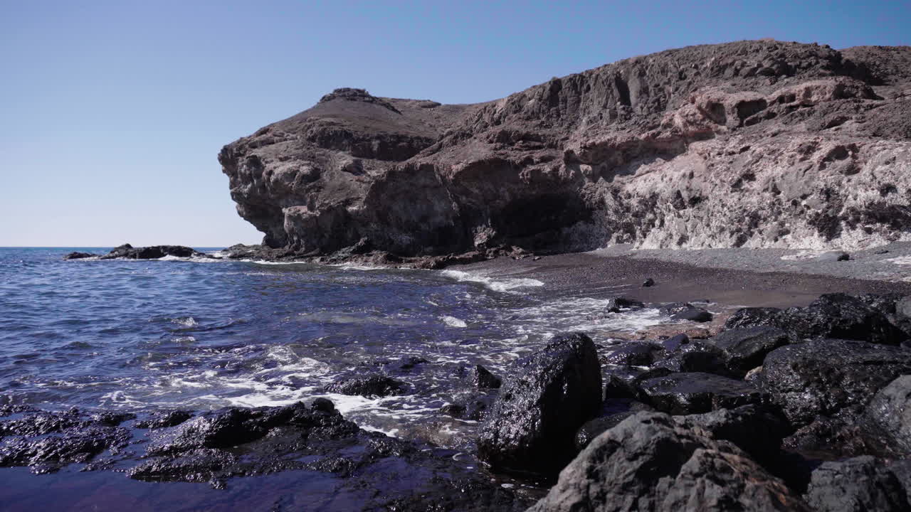 Big lava rocks at the coast of Fuerteventura, Canary Islands