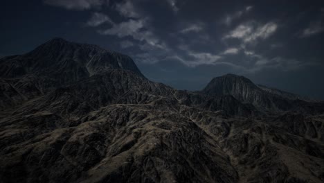 dark mountain with the dark clouds
