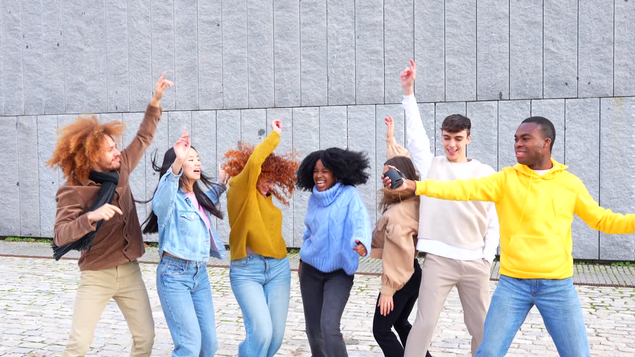 Diverse Group of Young Adults Celebrating Together