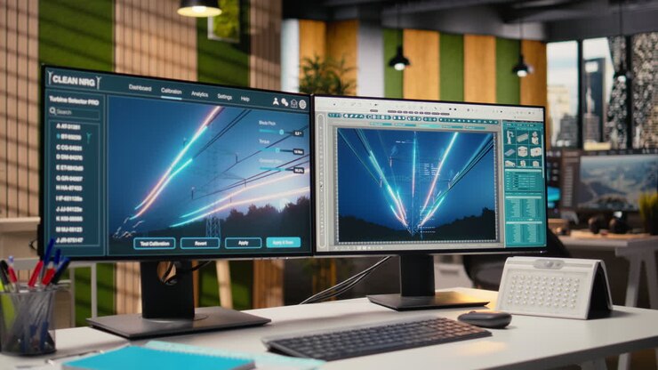 Digitalt analyse-dashboard for elledninger viser præstationsdata