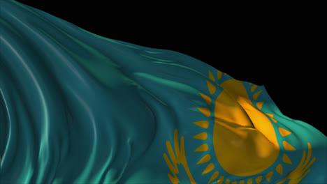 waving flag of kazakhstan
