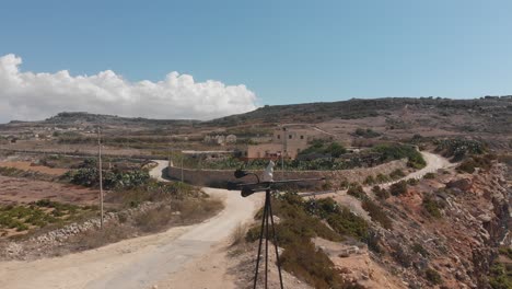 aerial drone video from western malta, mgarr area, fomm ir-rih bay