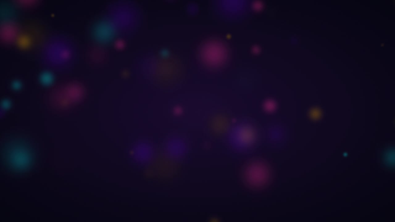 Abstract Background with Floating Colorful Bokeh Particles