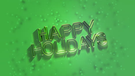 texto moderno de felices fiestas sobre gradiente de moda verde