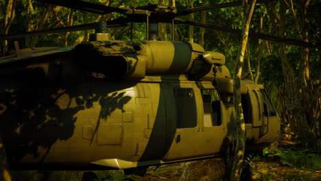 Military-helicopter-in-deep-jungle