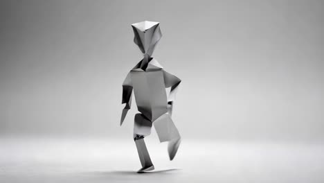 origami figure in motion