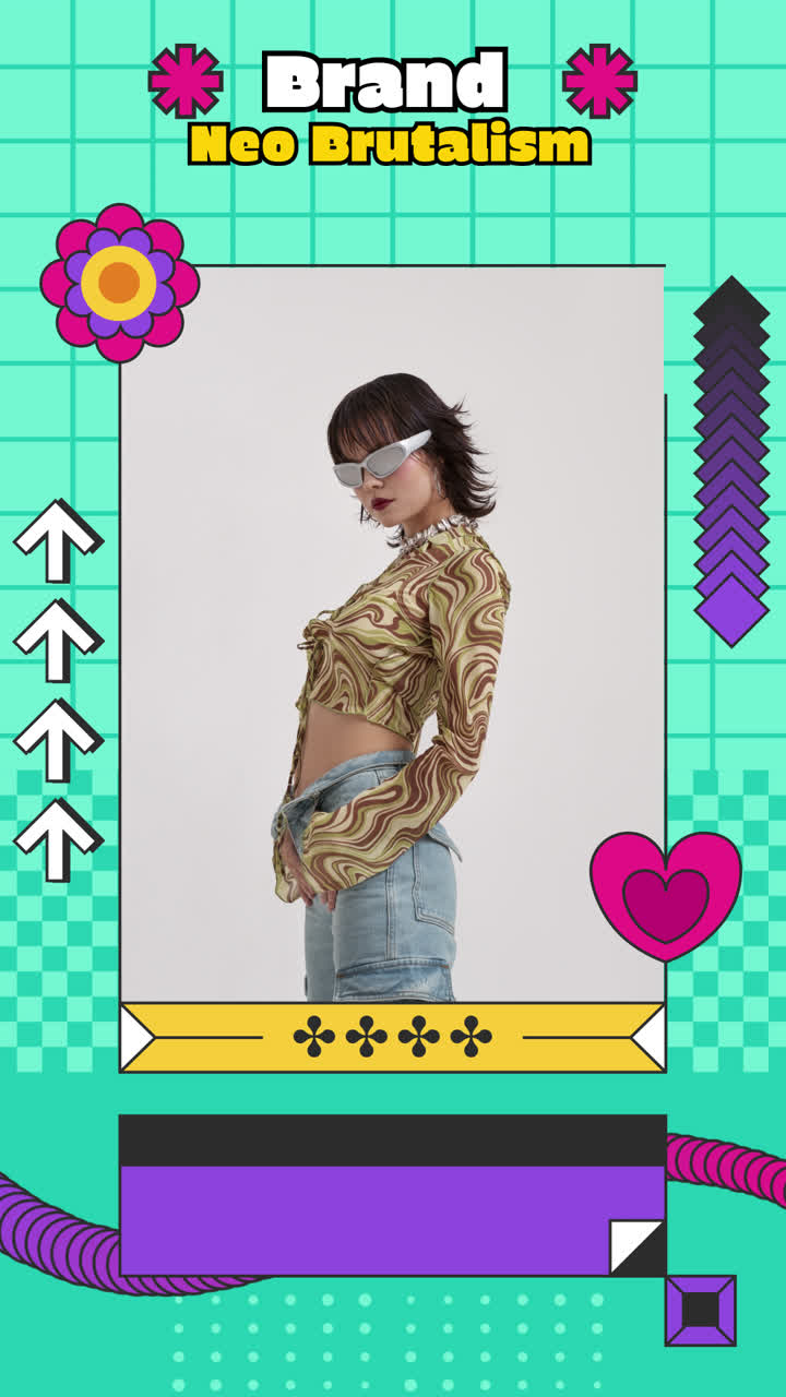 Neo-Brutalism Fashion Advertisement