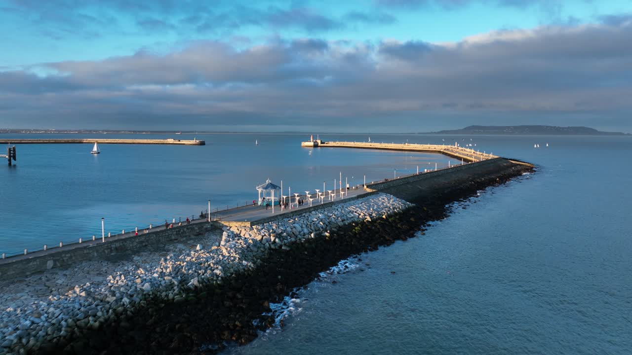 dún laoghaire 항구, 더블린, 아일랜드