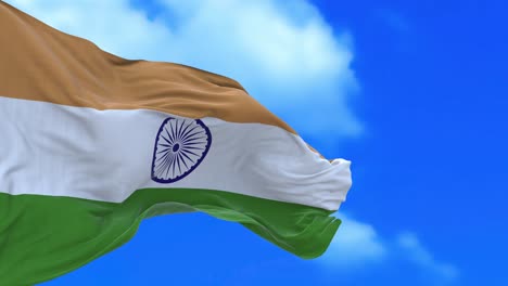 un bucle sin costuras de la bandera de la india.