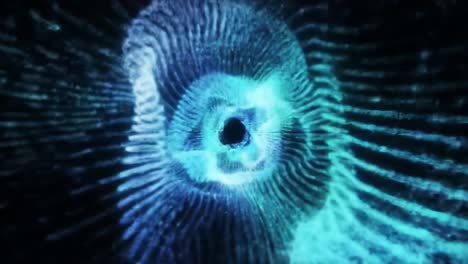 a captivating journey through digital waveforms: exploring the intricate patterns and vibrant colors of an abstract visual experience