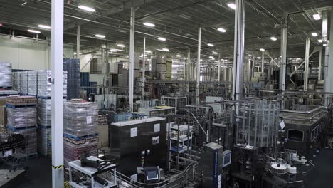 wide shot of large packaging factory