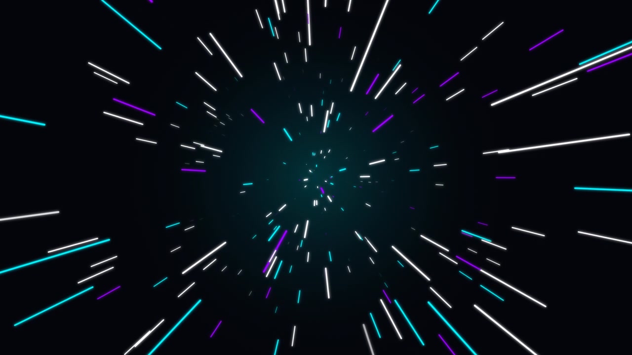 Abstract Motion Background with Glowing Neon Light Streaks