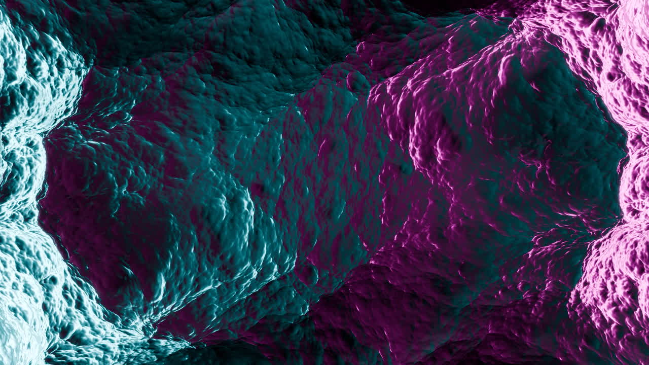 Vibrant Abstract Textured Surface in Teal and Magenta