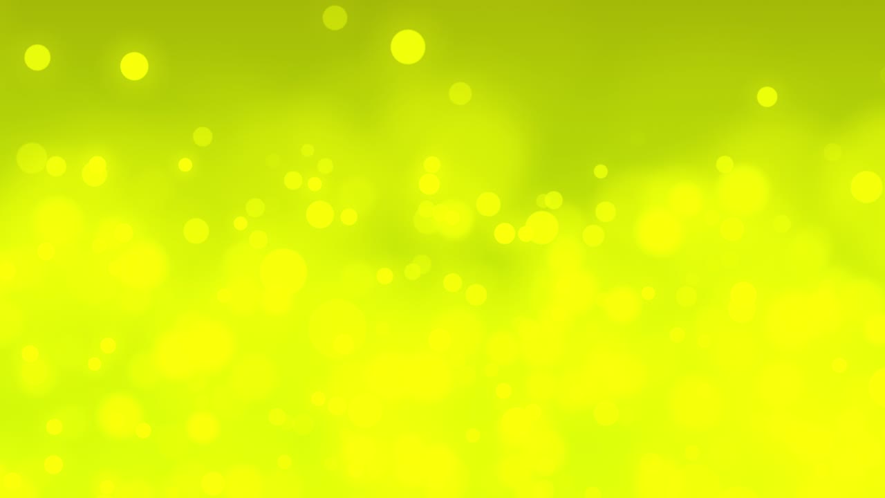 bokeh verde suave en movimiento sobre un fondo amarillo verdoso - video 4k
