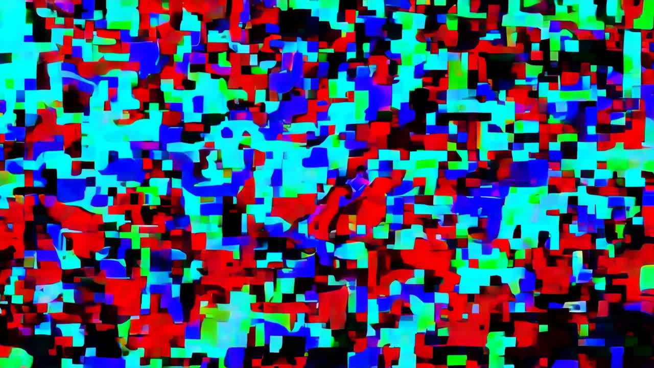 Abstract Pixelated Art