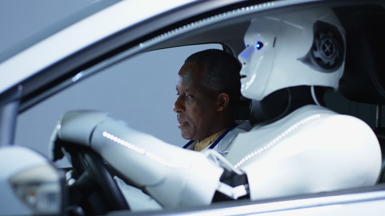 과학자들이 자율주행 로을 시험하고 있습니다.