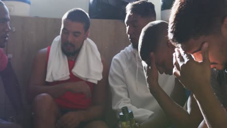 Group-of-soccer-players-in-the-locker-room