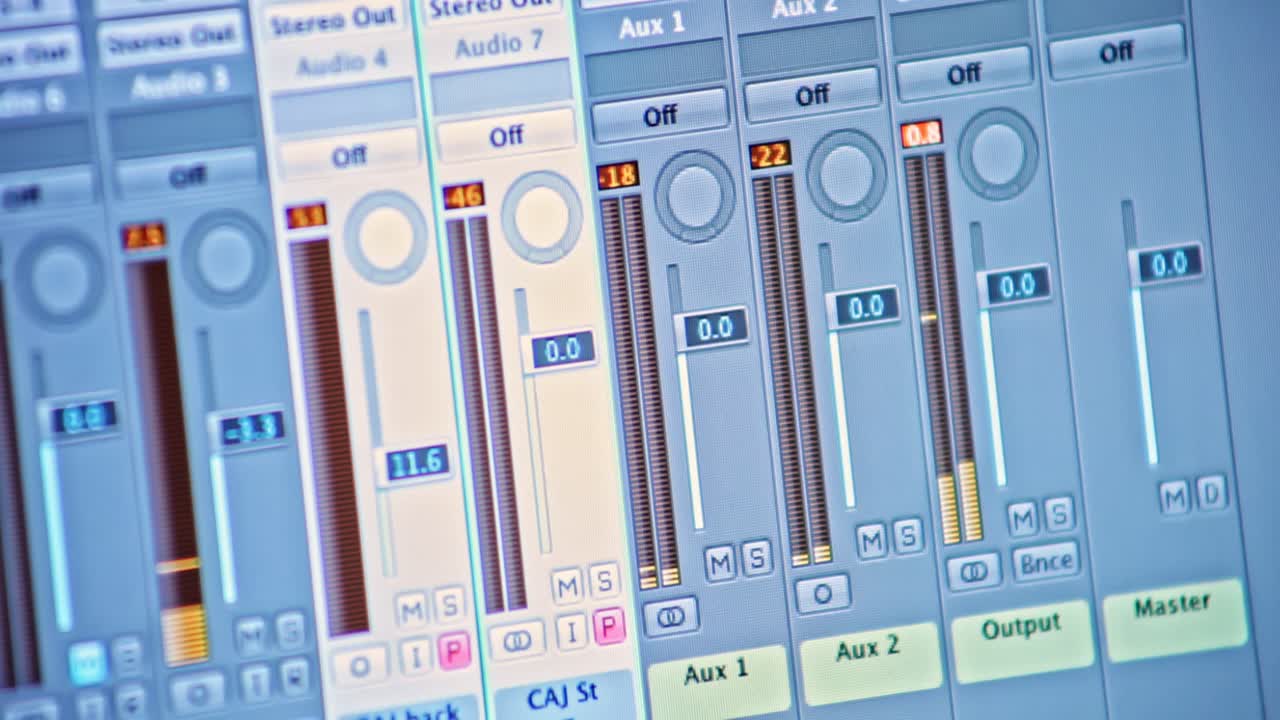 디스플레이의 스펙트럼 음악 볼륨