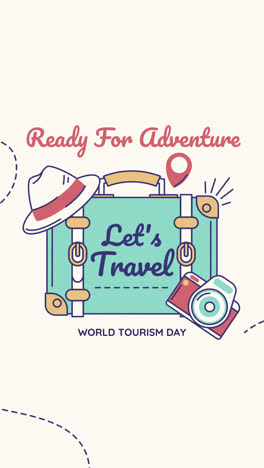 motion graphic of hand drawn instagram posts collection for world tourism day celebration