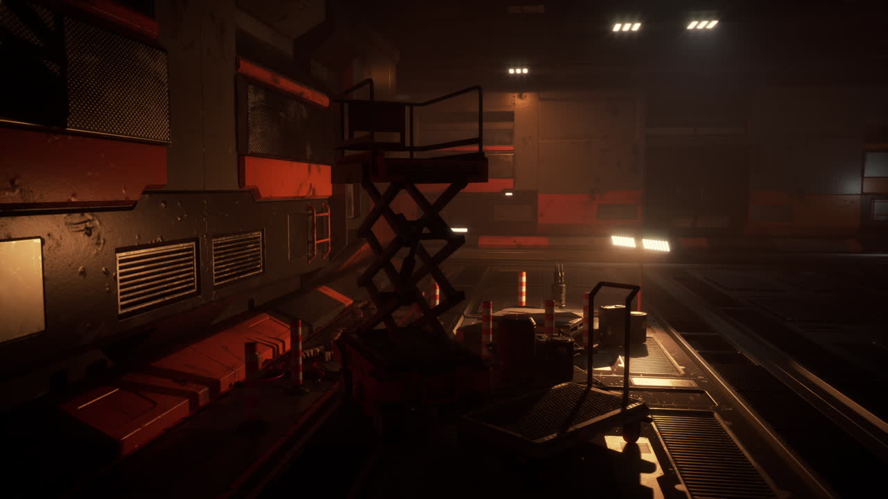 공상과학 산업 인테리어