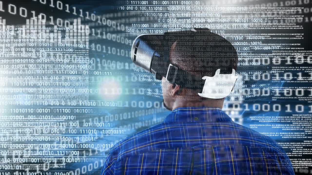 Businessman using VR